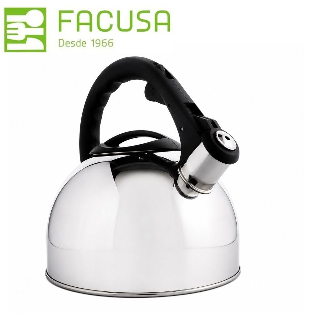 Tetera Facusa Fusion 4.6 Lt. Acero Inoxidable con silbato